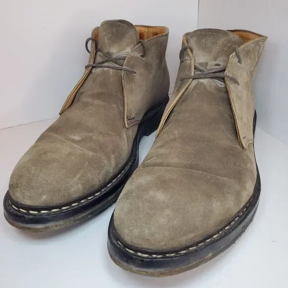 Heschung GENET Chukka Desert Boots Gray Suede Mens US 11 Lace Up MSRP $745 - Picture 5 of 16